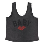 Camiseta sin mangas Lips Negra