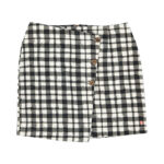 Falda vichy blanca y negra