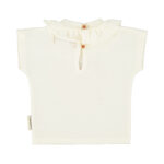 Camiseta baby blanca cuello volante corazon - Imagen 2