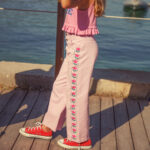 Pantalones Bordados Lila - Imagen 5