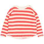 Sudadera rallitas coral