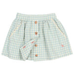 Mini falda vichy agua