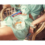 Mini falda vichy verde - Imagen 8