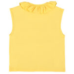 Camiseta amarilla cuello volante "Dance Society" - Imagen 3